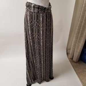 Madison & Monroe Brown/cream Maxi Skirt L